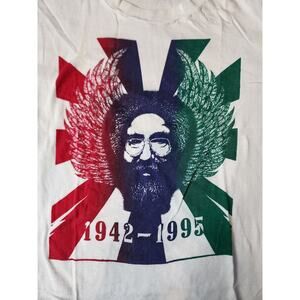 Vintage Jerry Garcia Shirt Single Stitch 1942-1995 Tribute Shirt